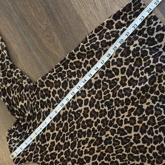 Lands End Leopard Print, Three-Quarter Sleeve Crew Neck Sweater - Picture 6 of 8